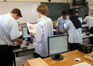 Students working