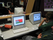 Students working on their projects