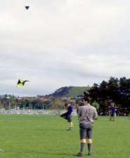 Students flying their kites