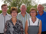 Left to right: Kris Zemke, Sonja Potter, Malcolm Graham, Lorraine Herbert, and Geoff MacCulloch