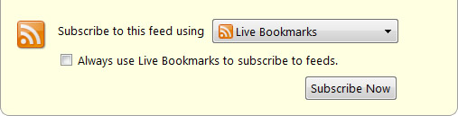 Firefox RSS screenshot