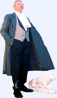 Carly's client wearing the victorian outfit