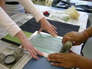 Screen printing a koru