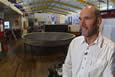 Keith Alexander with his spring free trampoline