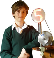 Logan and his spinning LED device
