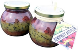 Nic's packaged Kiwifruit and Plum Jam