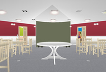 CAD model of the classroom