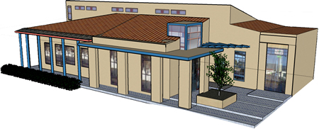 Krishneel's SketchUp model of the Otaki Library