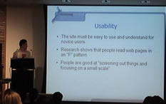 Sam's presentation at Parliament