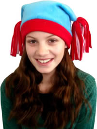 Gabrielle wearing her polarfleece hat
