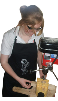 Fiona working in her apron