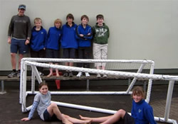 The finished goalposts