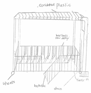 Student design sketches of bike shelter