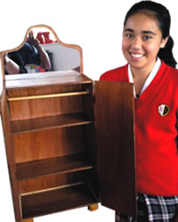 Maraika and her finished cabinet