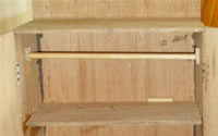 Maraika's finished but unvarnished jewellery cabinet