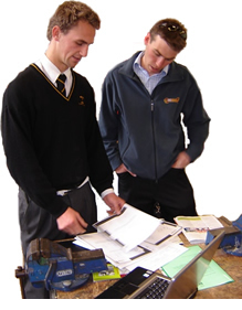 Edward explaining his design