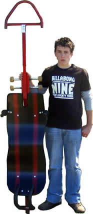 Ethan with his luge