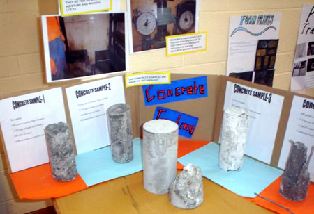 Michael and Angus display their project