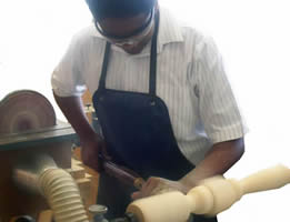Ravi working on his project