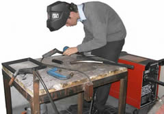 Shannon working on his project