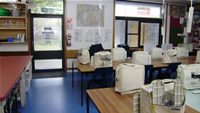 Wellington High School fashion textiles workroom