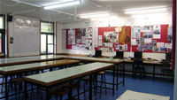 Wellington High School fashion textiles workroom