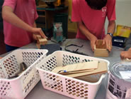 Students working on their outcomes