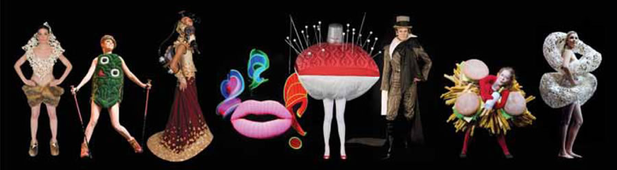 Image credits, left to right: 'Just Hare-say', Keryn Whitney, Hastings; 'Tiki Touring', Judith Keith, Auckland; 'Put a Cork In It', Sean Purucker, United States; 'Big Mouth Speaks', Susan Holmes, Auckland; 'Perfect Pins', Hannah Gibbs and Stephen Loy, Nelson; 'Knight Rider', Annah Stretton, Morrinsville; 'Tu Tu Much', Ann Skelly, Wellington; 'The Structure of Beauty: Aotearoa', Mitsuko Makino, Japan
