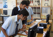 Year 12 students working