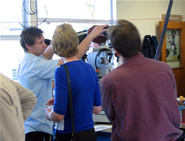 Year 13 student explaining his work