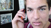 A student with his cell-phone model