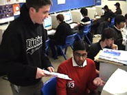 Students working