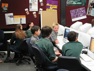 Students working on their projects