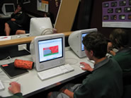 Students working on their projects