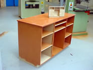 Wooden shelved cabinet