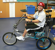 The tricycle outcome, with pleased client