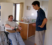 Matthew and Tony testing the grabber tool