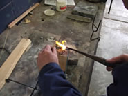 Student welding