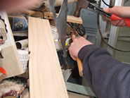 Student working on project