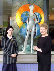 Jan and Eloise with her display
