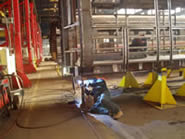 Welding a carriage