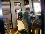 Working on refurbishment of carriages