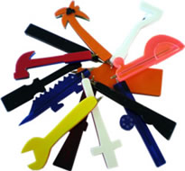 Pens made by students from the unit