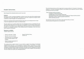Project specifications
