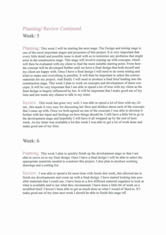 Weekly planning and review