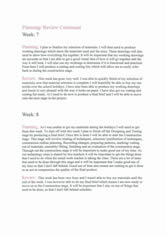 Weekly planning and review