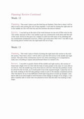 Weekly planning and review