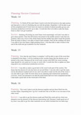 Weekly planning and review