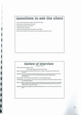 Questions to ask the client