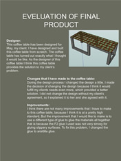 Tian Liu - Year 12  - Making a laminated coffee table